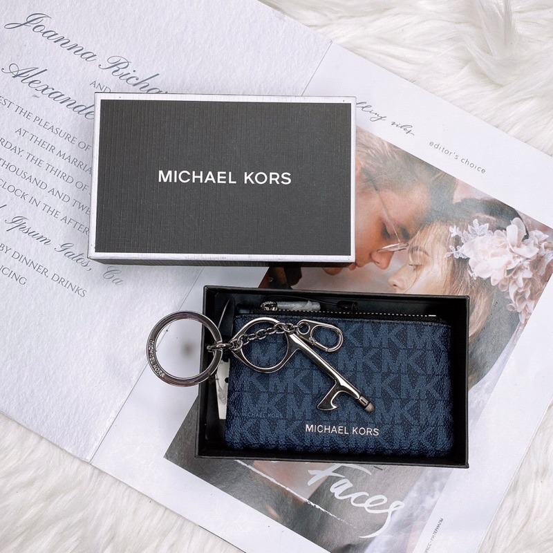 美國代購🇺🇸台灣現貨 Michael Kors｜MK 鑰匙圈零錢包 禮盒組-細節圖2