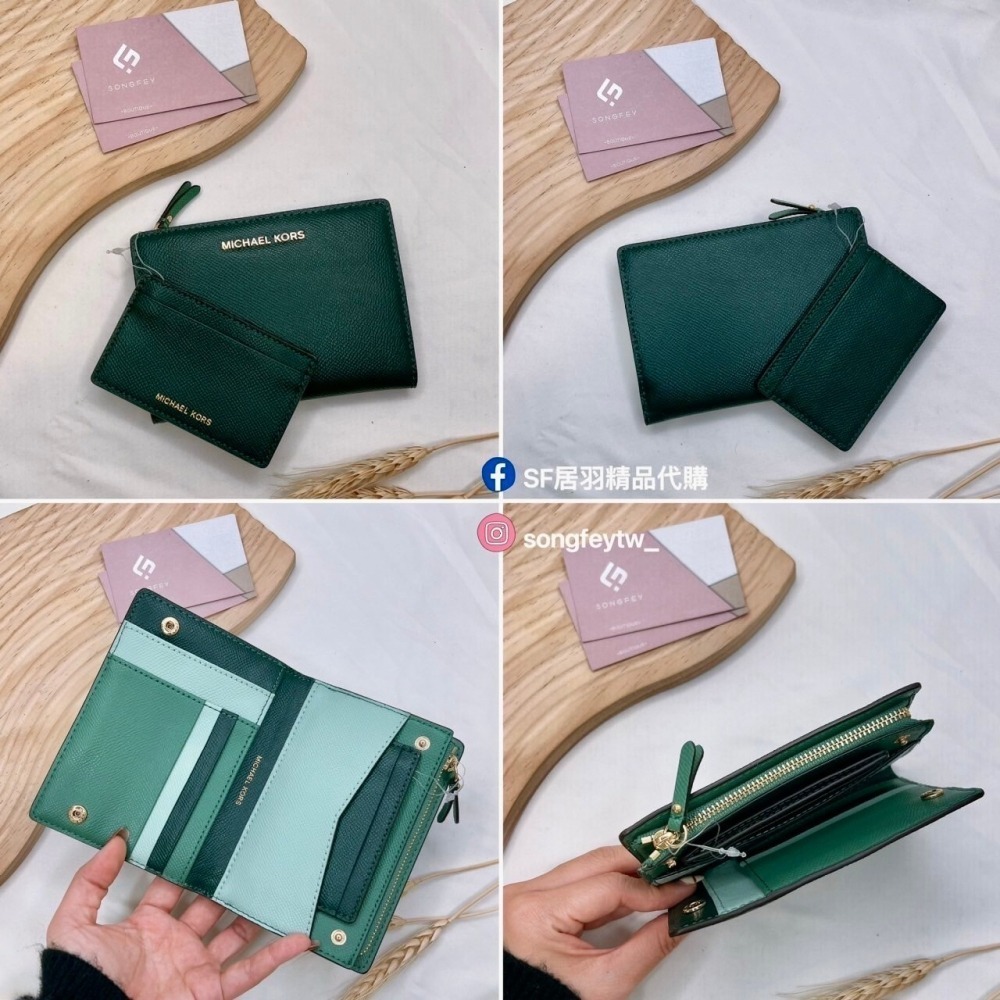 美國代購🇺🇸台灣現貨 MK 兩折薄中夾 卡片包 名片夾-細節圖6