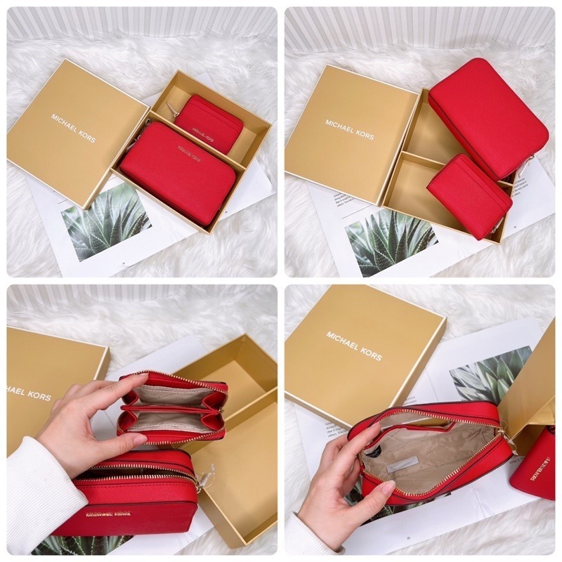 美國代購🇺🇸台灣現貨 Michael Kors｜MK 化妝包+零錢包 禮盒組 情人節 母親節-細節圖5
