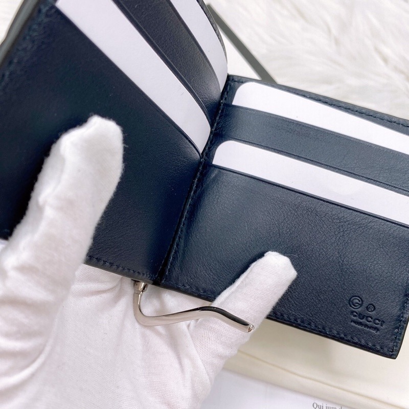 歐美代購 台灣現貨 GUCCI 經典 滿版壓紋 支票夾 男短夾情人節 父親節-細節圖3