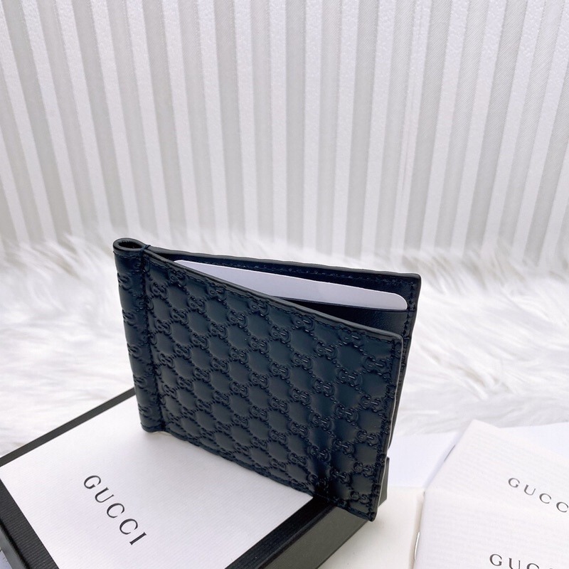 歐美代購 台灣現貨 GUCCI 經典 滿版壓紋 支票夾 男短夾情人節 父親節-細節圖4