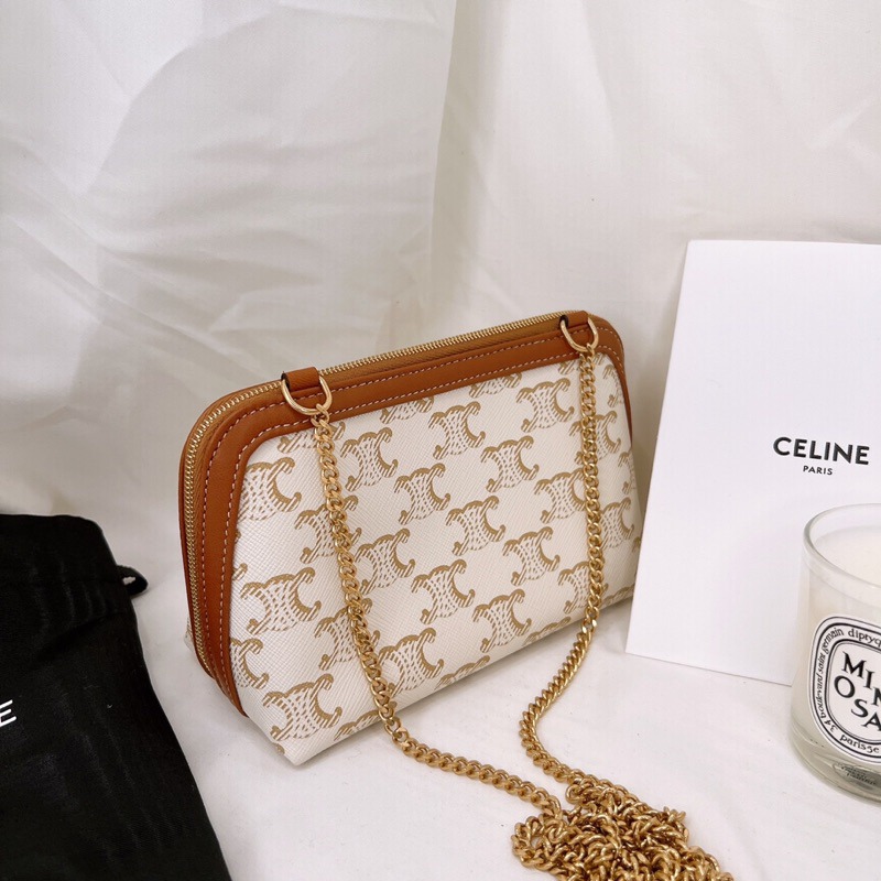 歐美代購 台灣現貨 Celine 經典老花 貝殼包 斜背包-細節圖3