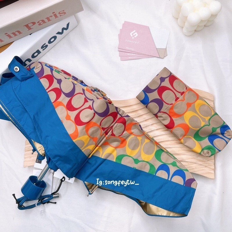 美國代購🇺🇸台灣現貨 Coach mini 迷你 抗UV 折疊雨傘-細節圖7