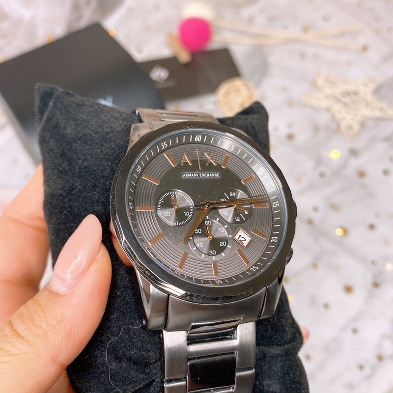 美國代購🇺🇸台灣現貨 AX 男士 不鏽鋼三眼手錶 AX2086-細節圖7