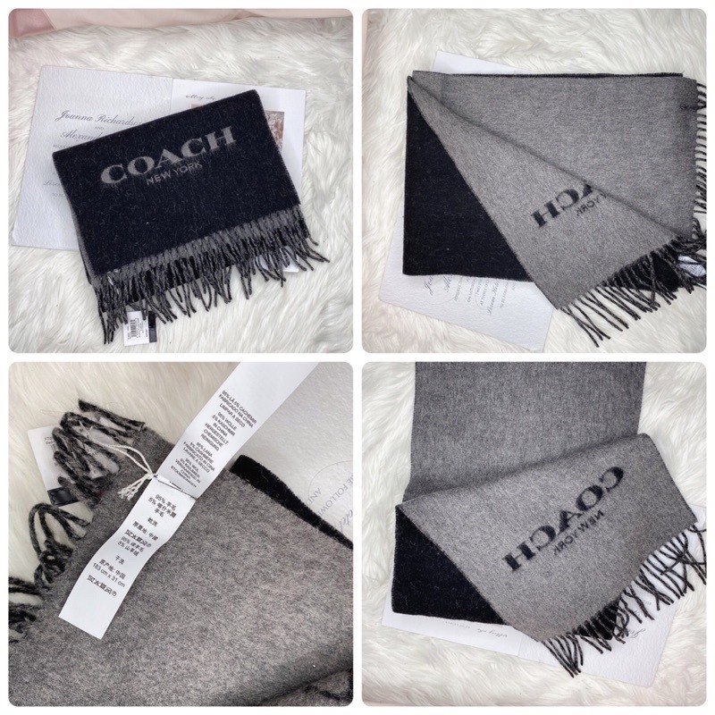 美國代購🇺🇸台灣現貨 Coach 羊毛圍巾-細節圖4