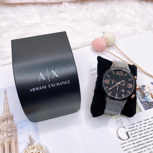 美國代購🇺🇸台灣現貨 Armani Exchange計時碼表黑色錶盤AX1350男士手錶