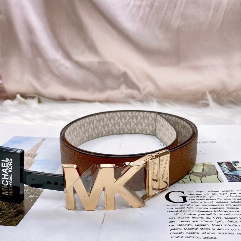 美國代購🇺🇸台灣現貨 MK 大logo 滿版皮帶-細節圖2