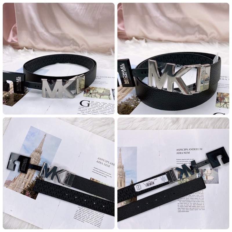 美國代購🇺🇸台灣現貨 MK 大logo 滿版皮帶-細節圖3