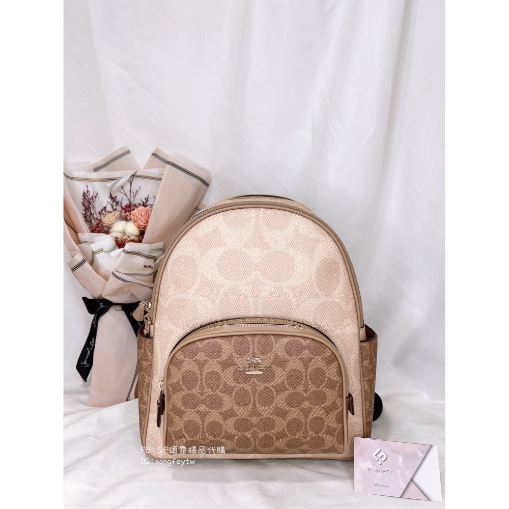 美國代購🇺🇸台灣現貨 Coach 經典 中款 雙拉鍊後背-規格圖10