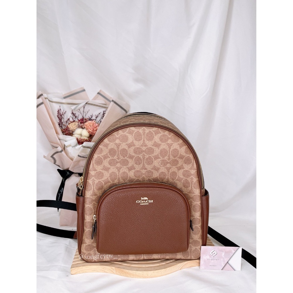 美國代購🇺🇸台灣現貨 Coach 經典 中款 雙拉鍊後背-規格圖10