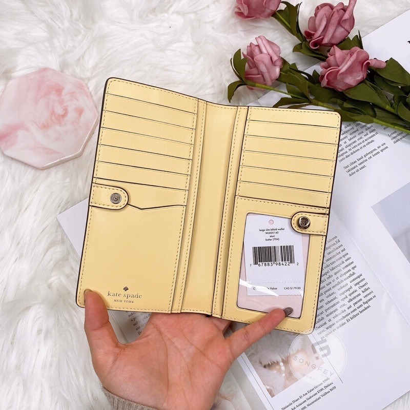 美國代購🇺🇸台灣現貨 kate spade 專櫃款 扣式薄中夾-細節圖2