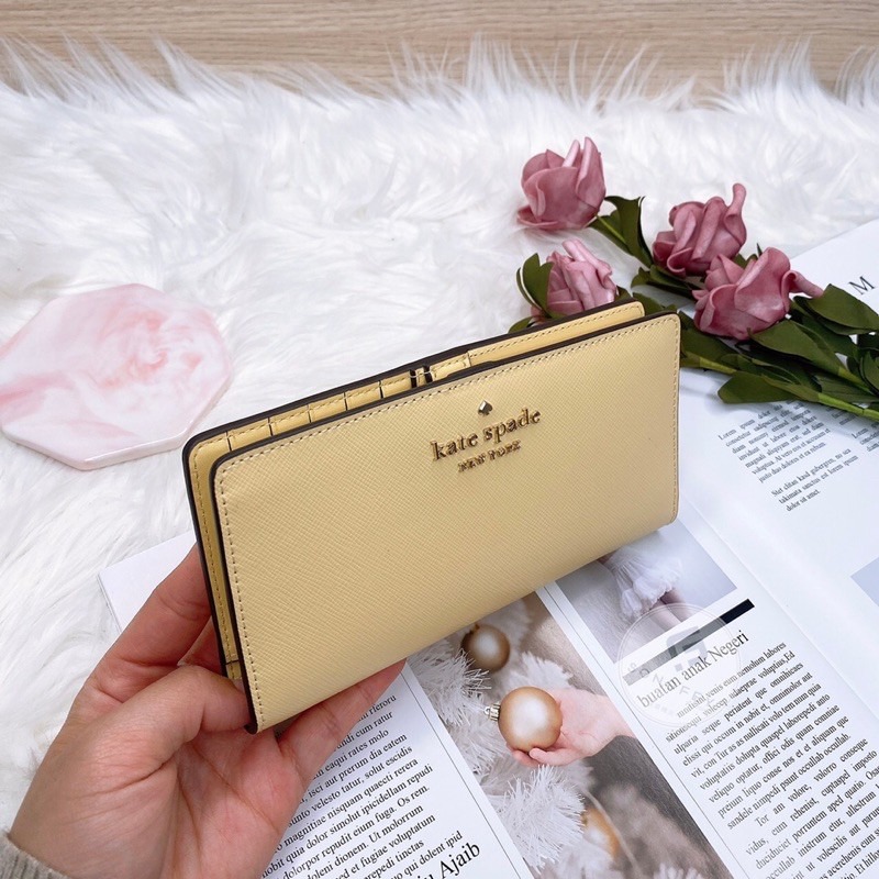 美國代購🇺🇸台灣現貨 kate spade 專櫃款 扣式薄中夾-細節圖4