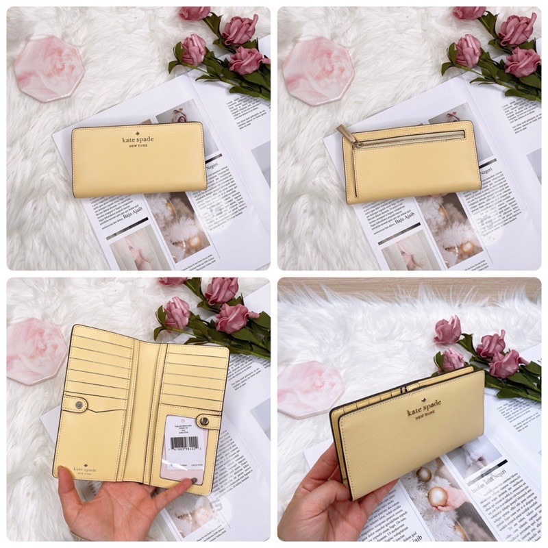 美國代購🇺🇸台灣現貨 kate spade 專櫃款 扣式薄中夾-細節圖5