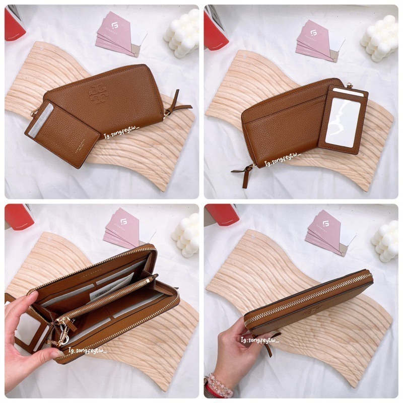 美國代購🇺🇸台灣現貨 TB 浮雕1+1拉鍊長夾-細節圖3