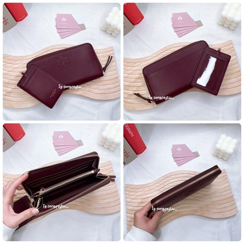 美國代購🇺🇸台灣現貨 TB 浮雕1+1拉鍊長夾-細節圖5