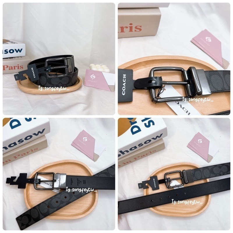 美國代購 🇺🇸 台灣現貨 COACH 男款 皮帶 腰帶 C字皮帶-細節圖5