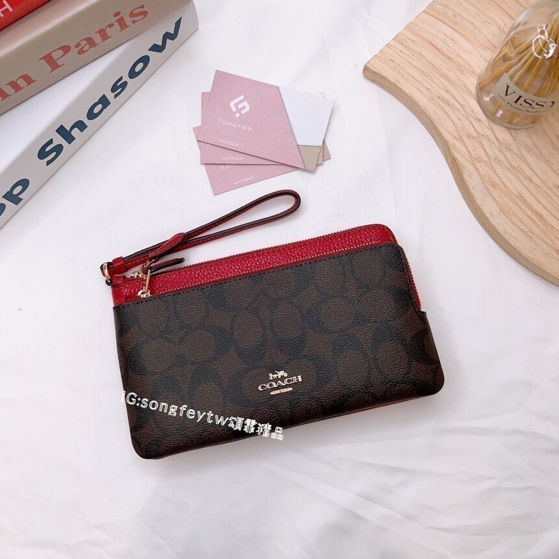 美國代購 台灣現貨 Coach 雙層大手拿 手拿包-細節圖5