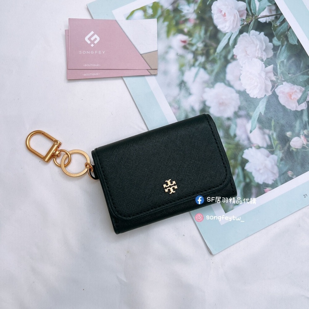 美國代購🇺🇸台灣現貨 Tory Burch｜TB 小金Logo 鑰匙卡包 名片夾-細節圖7