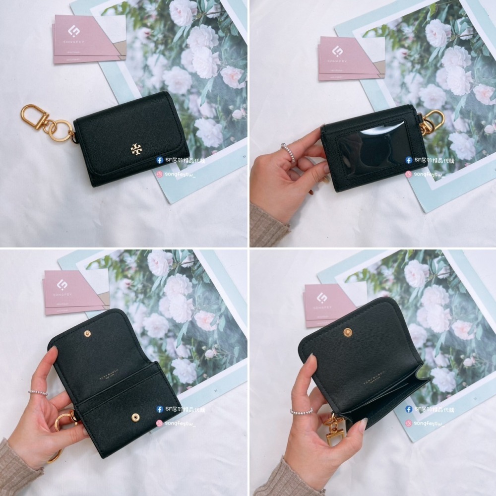 美國代購🇺🇸台灣現貨 Tory Burch｜TB 小金Logo 鑰匙卡包 名片夾-細節圖8
