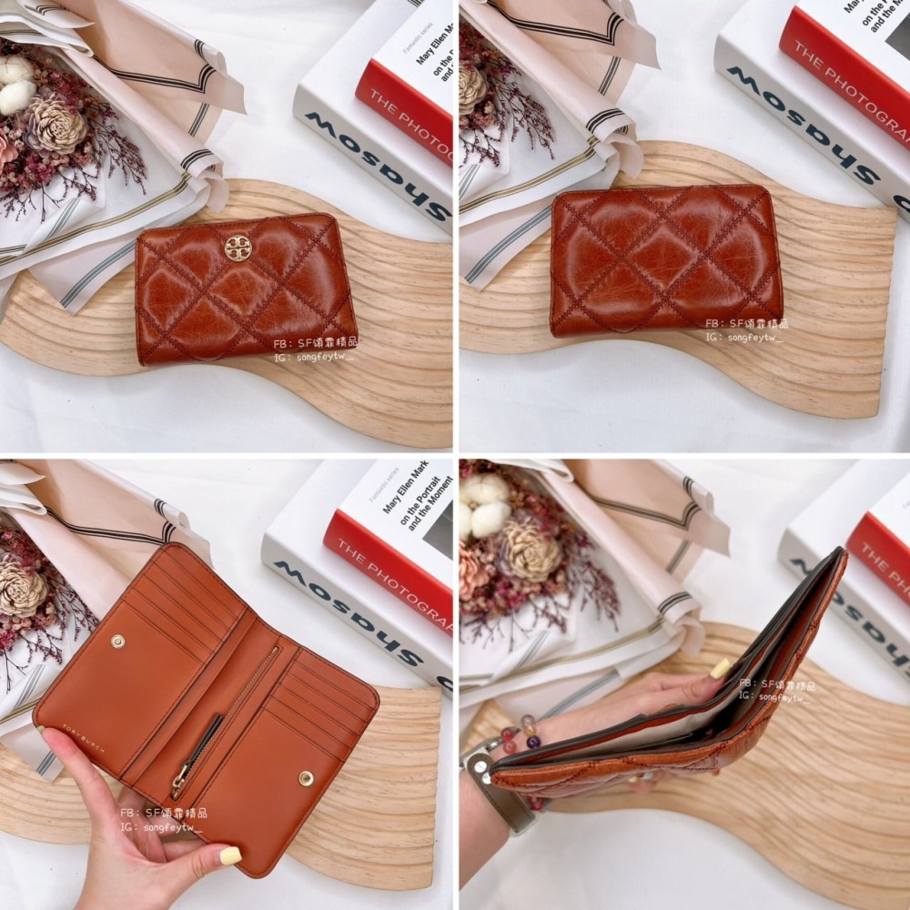 美國代購🇺🇸台灣現貨 Tory Burch Willa 兩折中夾 薄中夾-細節圖6