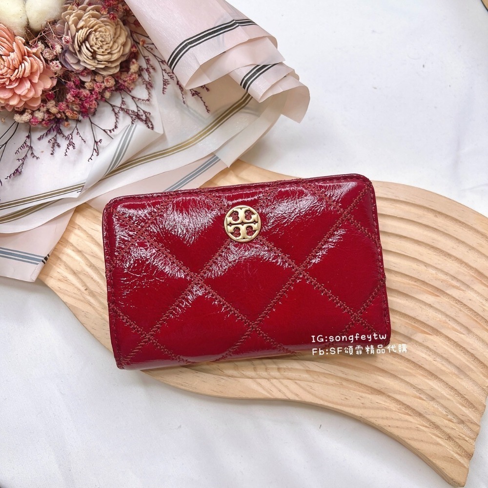 美國代購🇺🇸台灣現貨 Tory Burch Willa 兩折中夾 薄中夾-規格圖11