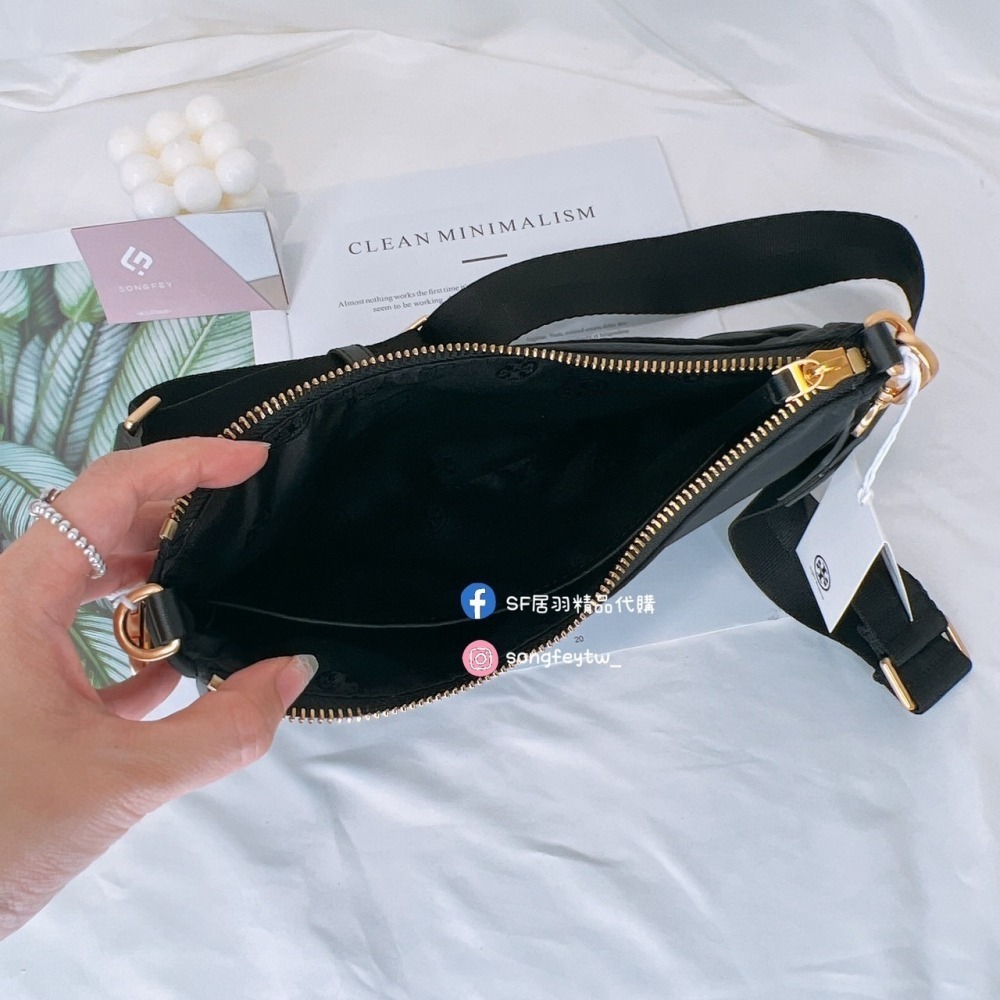 美國代購🇺🇸台灣現貨 Tory Burch 尼龍半月包-細節圖3
