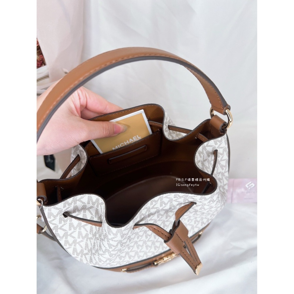 美國代購 台灣現貨 MK 水桶包 荔枝牛皮 水桶包 肩背包 斜背包-細節圖3