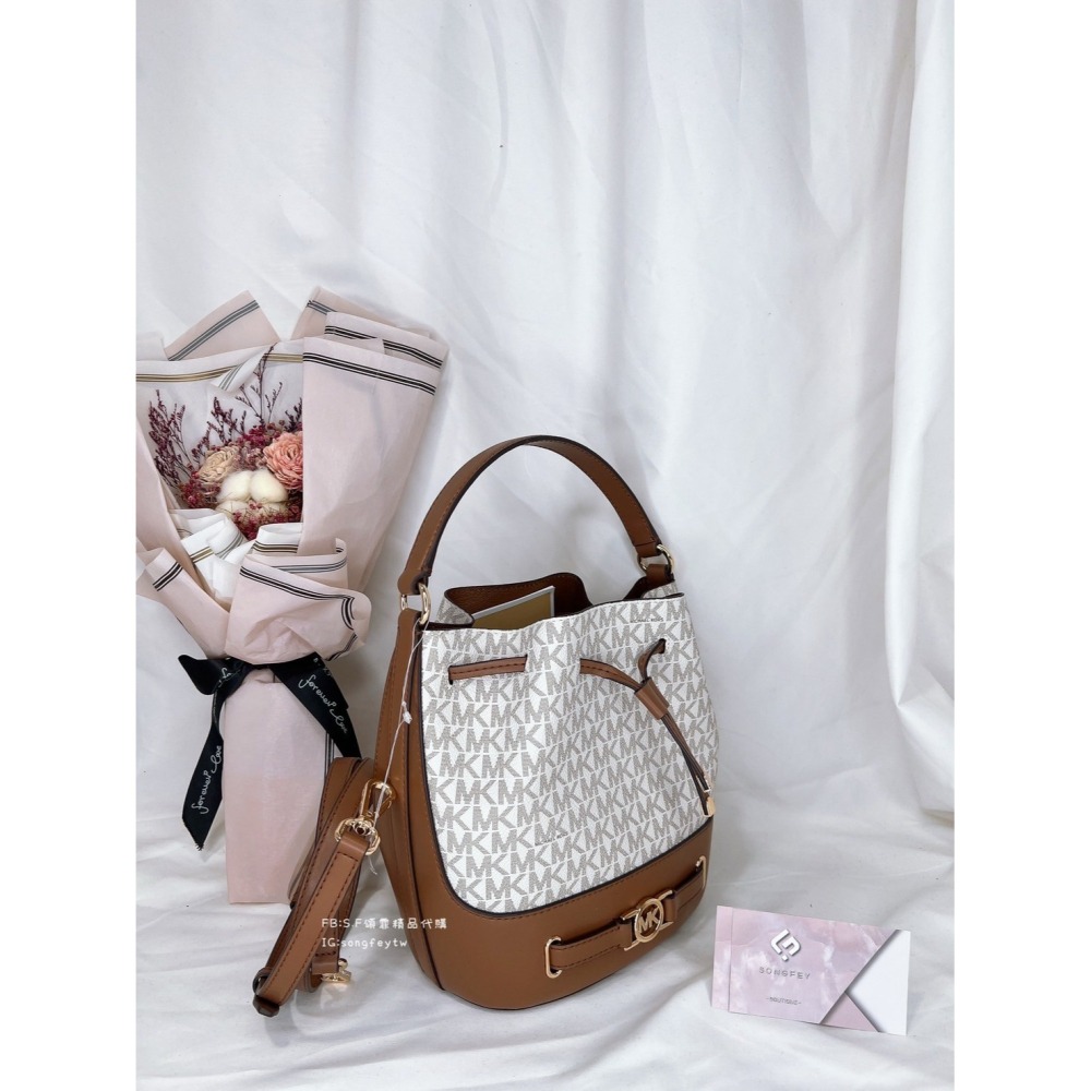 美國代購 台灣現貨 MK 水桶包 荔枝牛皮 水桶包 肩背包 斜背包-細節圖4
