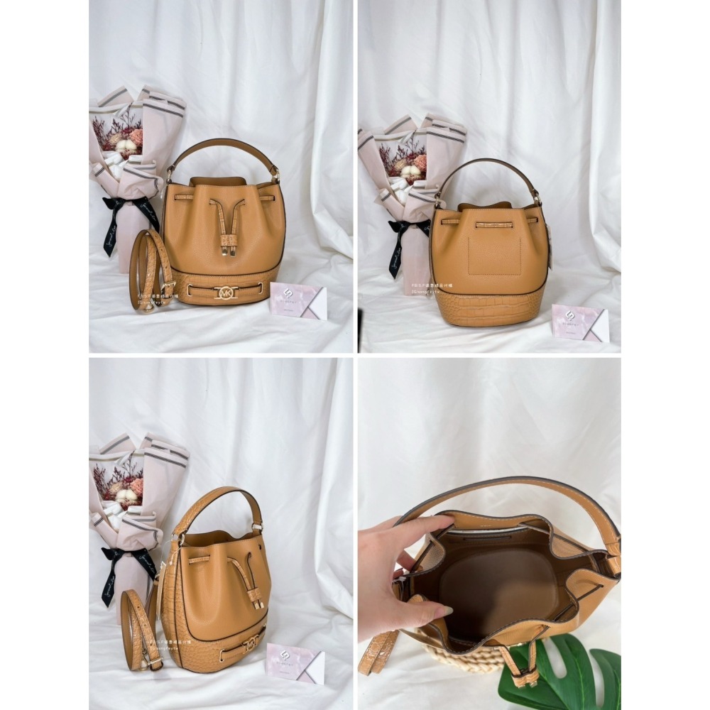 美國代購 台灣現貨 MK 水桶包 荔枝牛皮 水桶包 肩背包 斜背包-細節圖9
