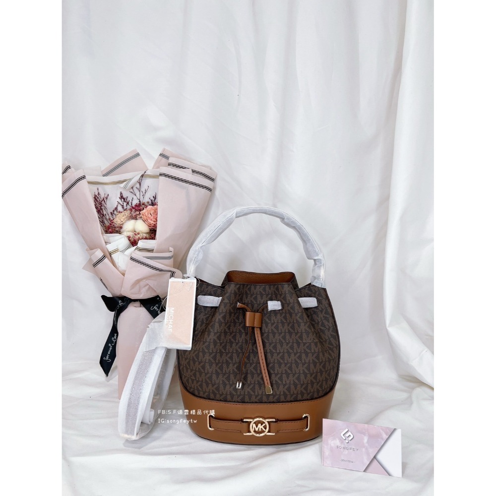 美國代購 台灣現貨 MK 水桶包 荔枝牛皮 水桶包 肩背包 斜背包-規格圖10