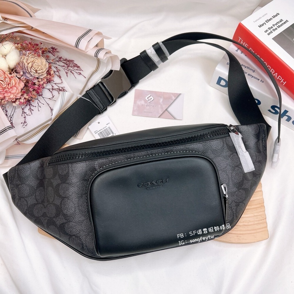 美國代購 台灣現貨 Coach 前口袋胸包 腰包-細節圖3