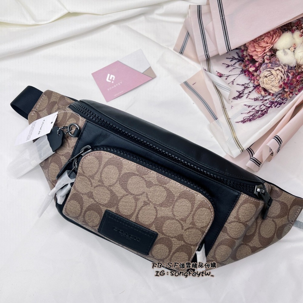 美國代購 台灣現貨 Coach 前口袋胸包 腰包-規格圖11