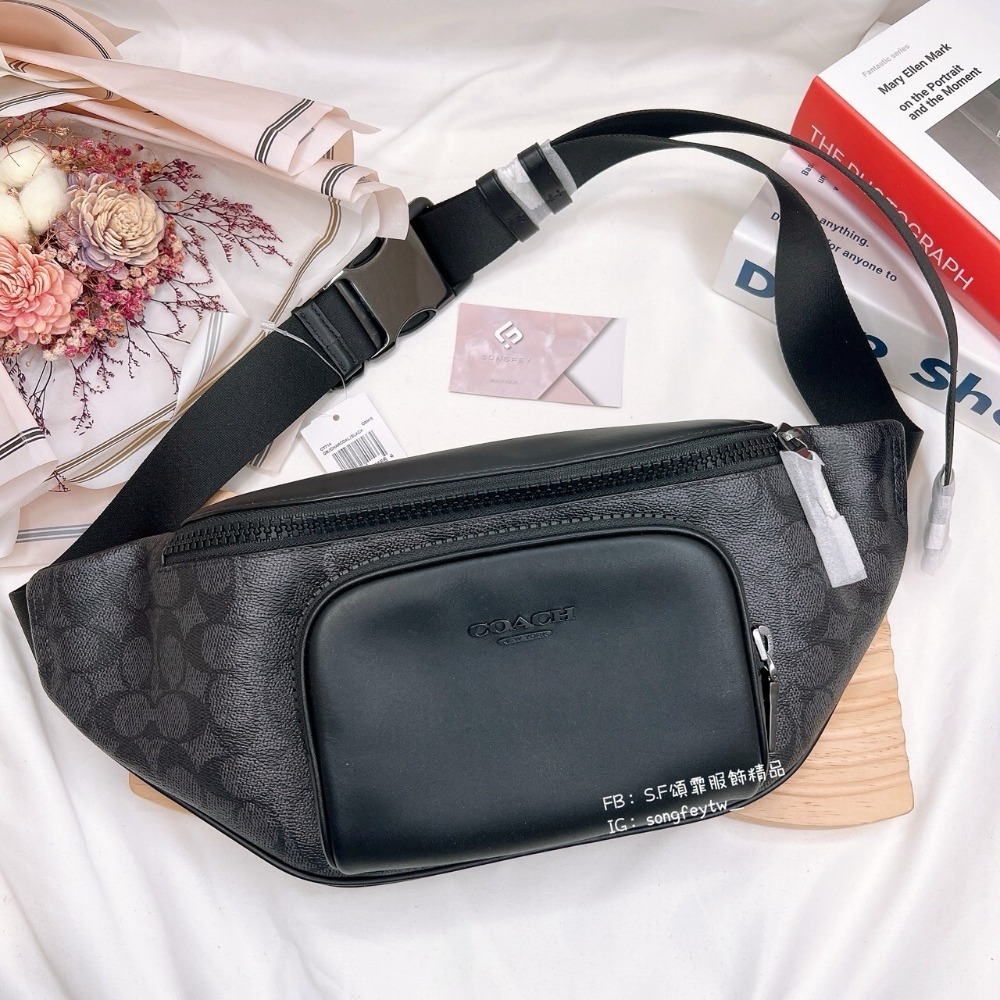 美國代購 台灣現貨 Coach 前口袋胸包 腰包-規格圖11