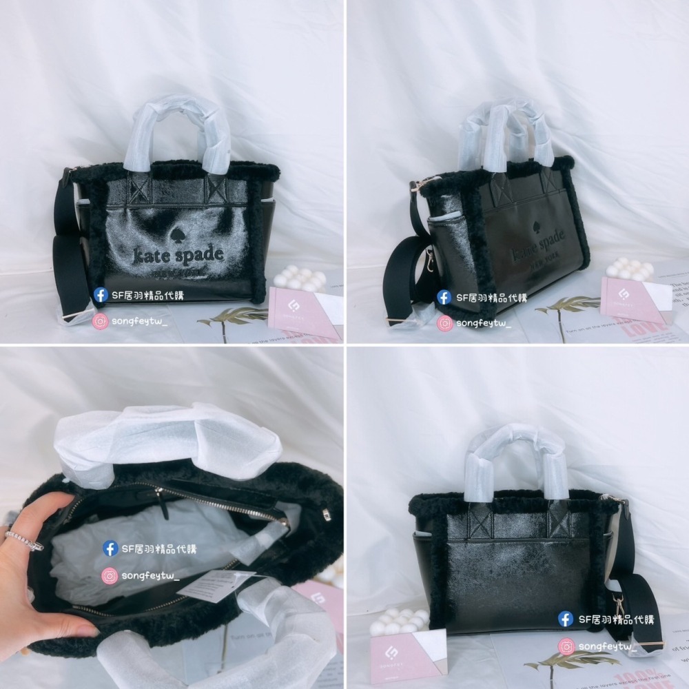 美國代購🇺🇸台灣現貨  Kate spade｜KS 限定款 毛毛小托特手提斜背包-細節圖8