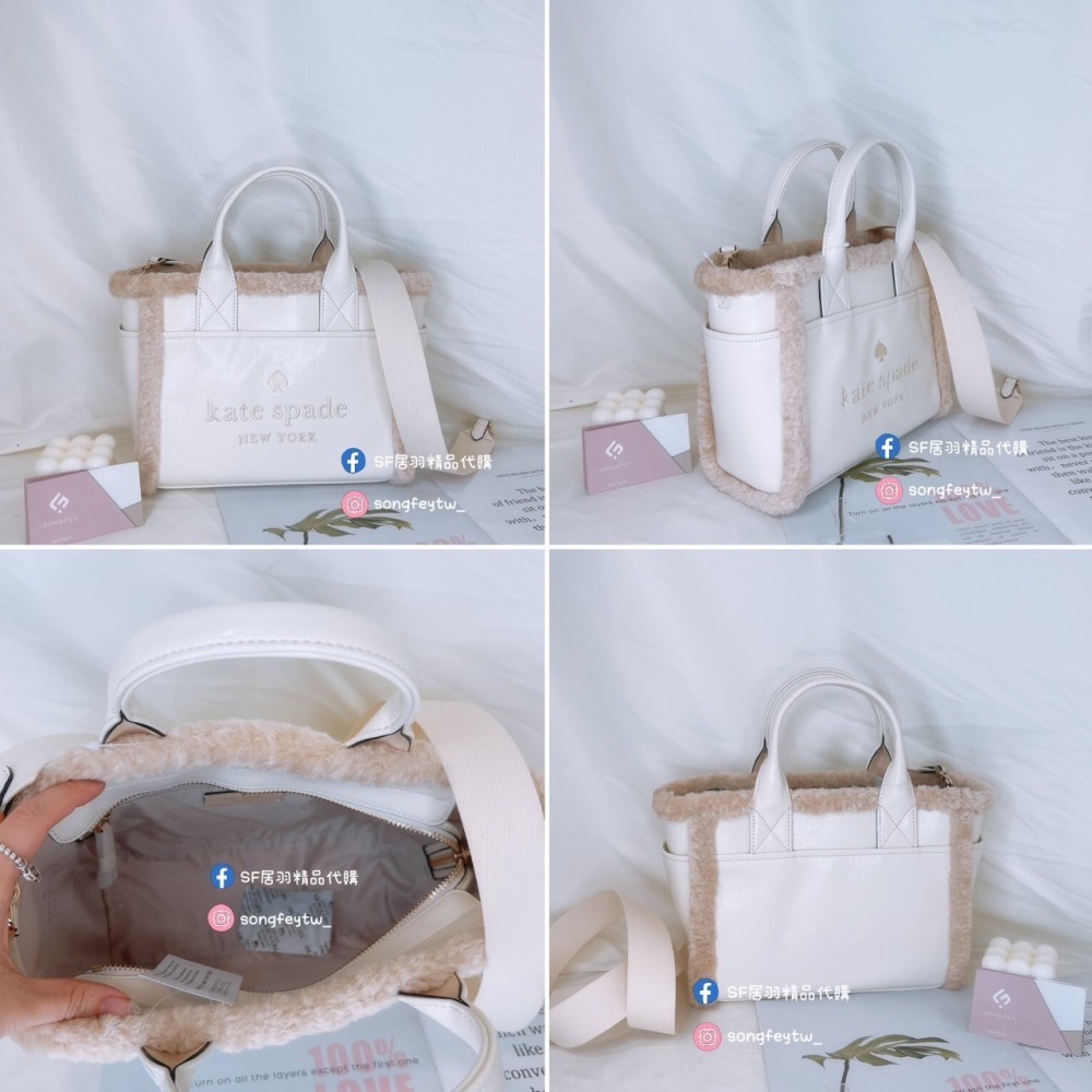 美國代購🇺🇸台灣現貨  Kate spade｜KS 限定款 毛毛小托特手提斜背包-細節圖10