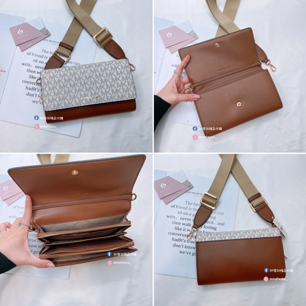 美國代購🇺🇸台灣現貨 MK 寬背帶WOC包 斜背包 晚宴包-細節圖7