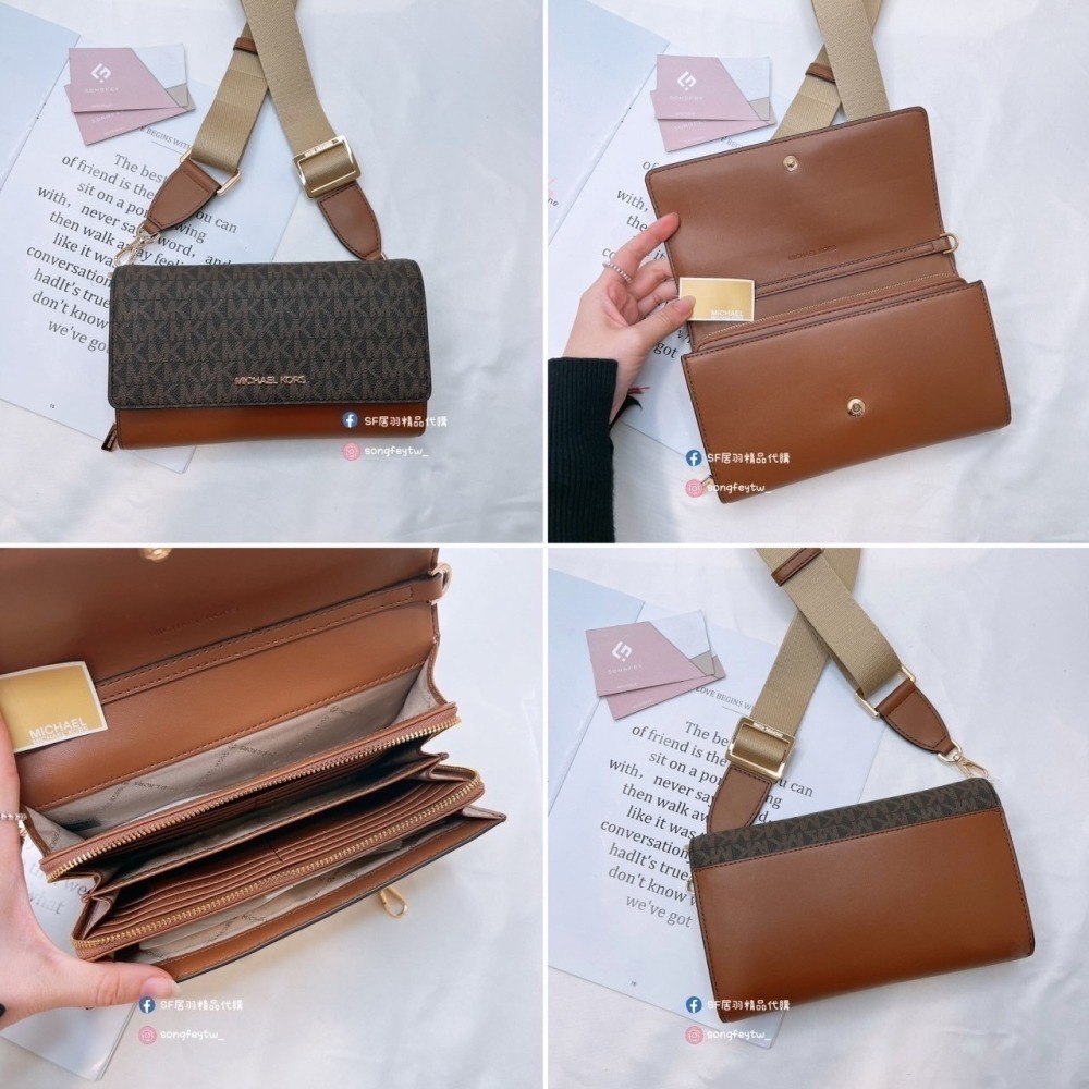 美國代購🇺🇸台灣現貨 MK 寬背帶WOC包 斜背包 晚宴包-細節圖7