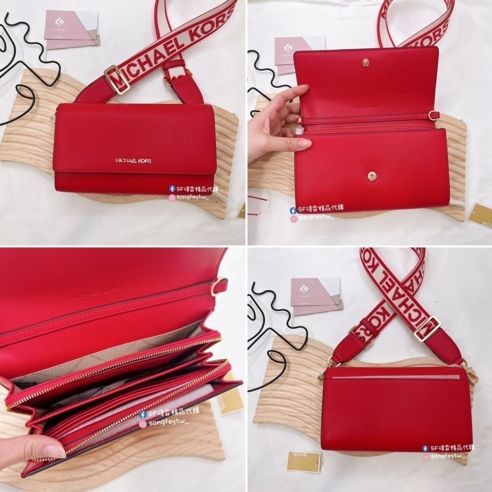 美國代購🇺🇸台灣現貨 MK 寬背帶WOC包 斜背包 晚宴包-細節圖8