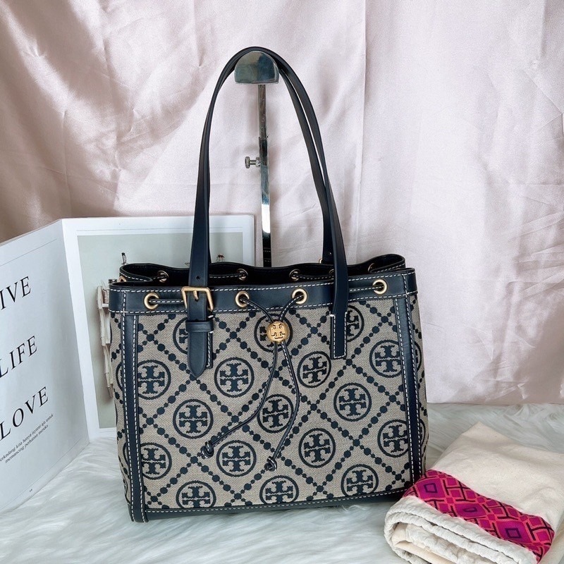 美國代購🇺🇸台灣現貨 Tory Burch｜TB 專櫃款 T Monogram 系列 抽繩托特包 - 小款-細節圖7