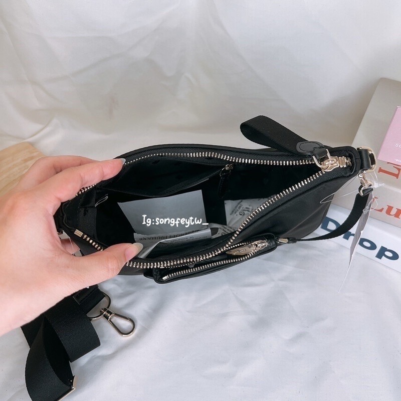 美國代購🇺🇸台灣現貨 kate spade 1+1尼龍半月包 月牙包 斜背包-細節圖2