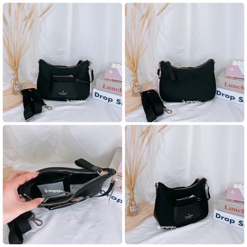 美國代購🇺🇸台灣現貨 kate spade 1+1尼龍半月包 月牙包 斜背包-細節圖5