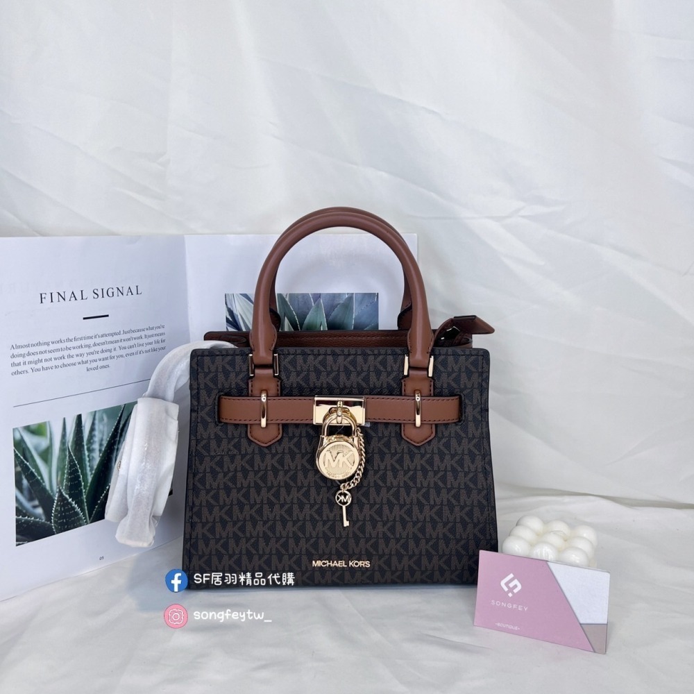 美國代購🇺🇸台灣現貨MK 鎖頭方包 手提包 斜背包-細節圖5