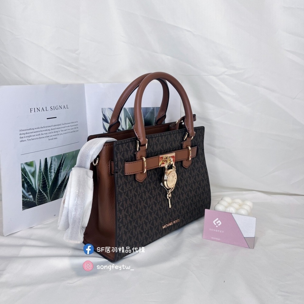 美國代購🇺🇸台灣現貨MK 鎖頭方包 手提包 斜背包-細節圖7