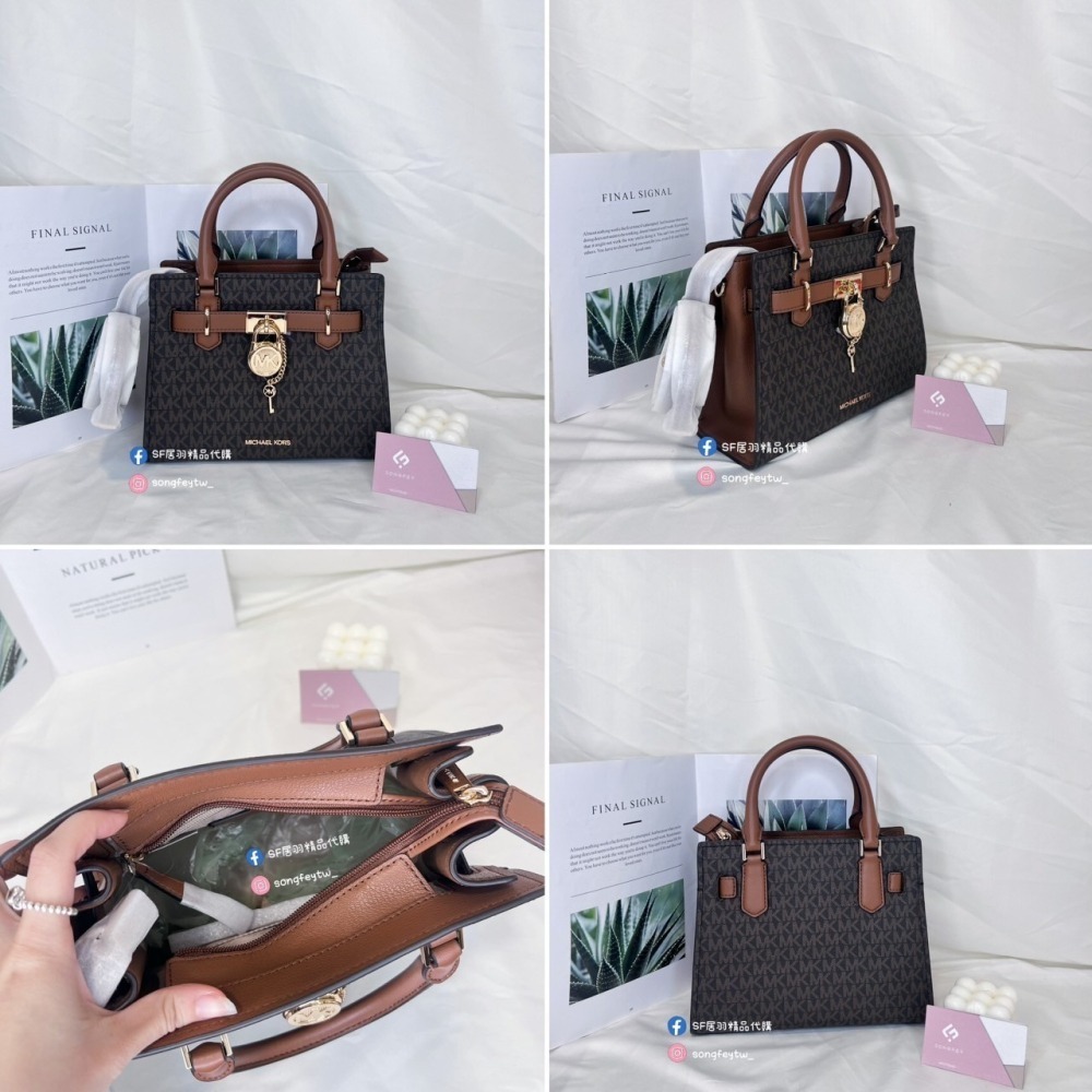 美國代購🇺🇸台灣現貨MK 鎖頭方包 手提包 斜背包-細節圖9