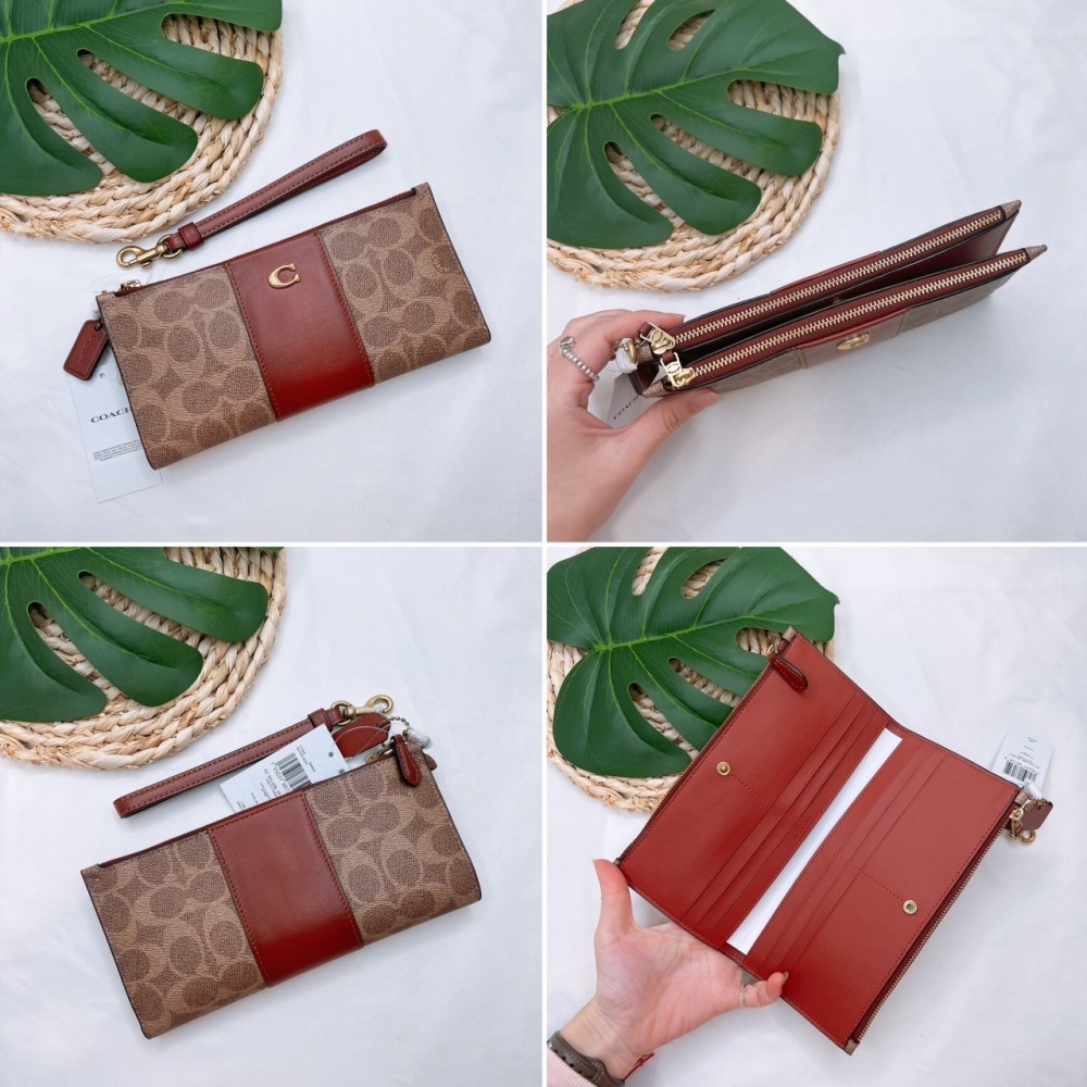 美國代購🇺🇸台灣現貨 Coach 專櫃款 兩折薄長夾 手掛薄長夾-細節圖4