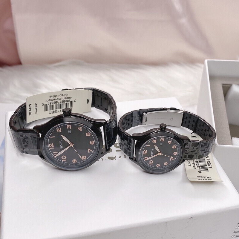 美國代購🇺🇸台灣現貨 FOSSIL 情侶對錶 手錶 BQ2471SET-細節圖6