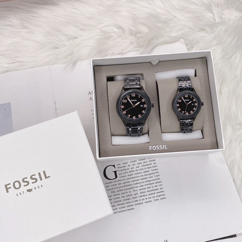 美國代購🇺🇸台灣現貨 FOSSIL 情侶對錶 手錶 BQ2471SET-細節圖4