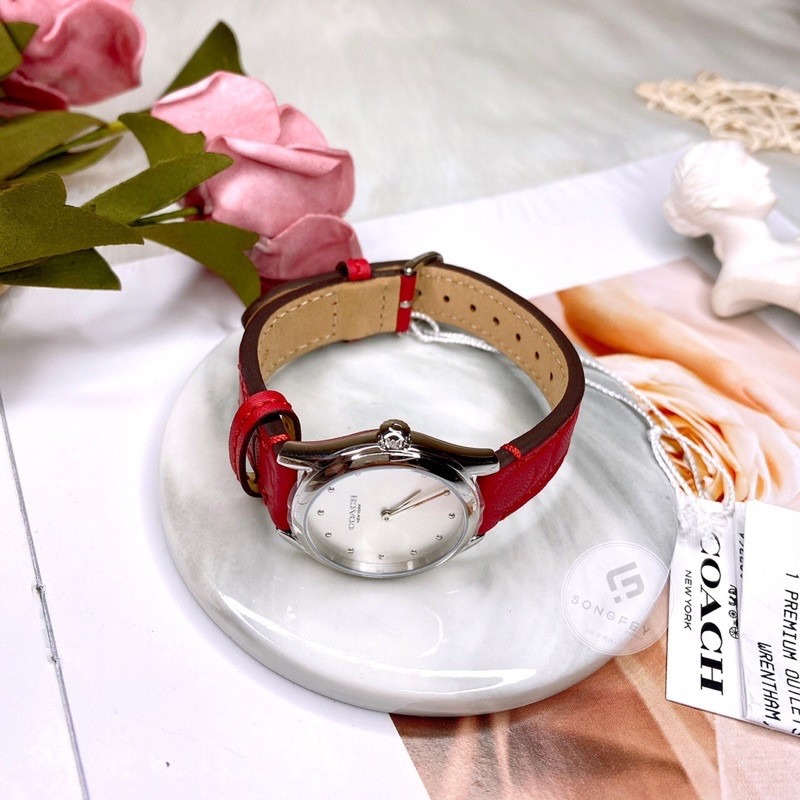 美國代購🇺🇸台灣現貨 Coach 浮雕logo 錶帶 經典女錶 婉錶-細節圖7