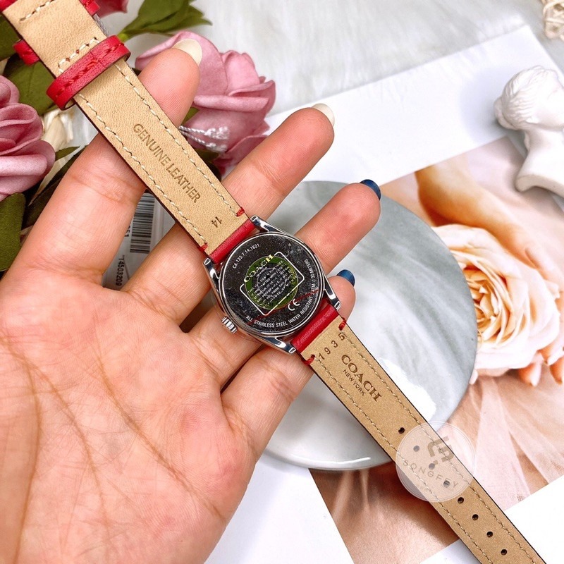 美國代購🇺🇸台灣現貨 Coach 浮雕logo 錶帶 經典女錶 婉錶-細節圖8