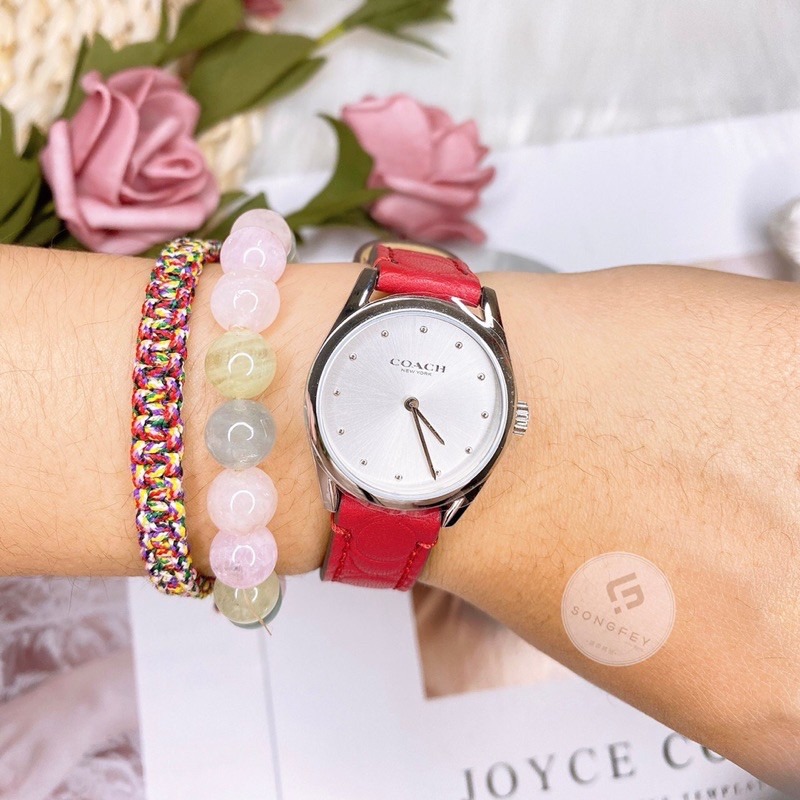 美國代購🇺🇸台灣現貨 Coach 浮雕logo 錶帶 經典女錶 婉錶-細節圖9